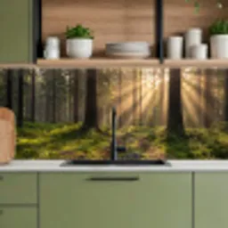 Bos - Zonlicht - Gras keuken achterwand 2 middel -sfeer3