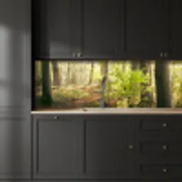 Bos - Bomen - Pad - Zon - Planten - Bladeren - Natuur keuken achterwand 2 groot -sfeer1