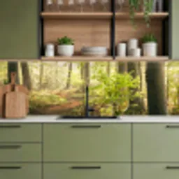 Bos - Bomen - Pad - Zon - Planten - Bladeren - Natuur keuken achterwand 2 groot -sfeer3