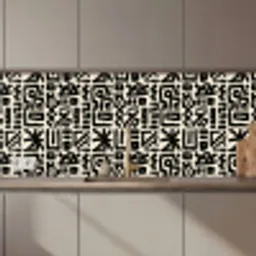 Geometrisch - Figuren - Zwart keuken achterwand 2 middel 871 zz_3dshopping