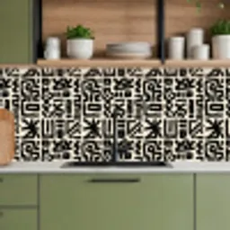 Geometrisch - Figuren - Zwart keuken achterwand 2 middel 871 -sfeer3