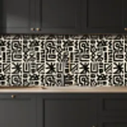 Geometrisch - Figuren - Zwart keuken achterwand 2 middel 871 -sfeer1