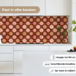 Geometrisch - Bloemen - Kleurrijk keuken achterwand 2 middel 871 -sfeer4_NL