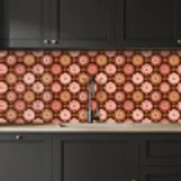 Geometrisch - Bloemen - Kleurrijk keuken achterwand 2 middel 871 -sfeer1