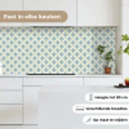 Geometrisch - Bloem - Motief - Blauw keuken achterwand 2 middel 871 -sfeer4_NL