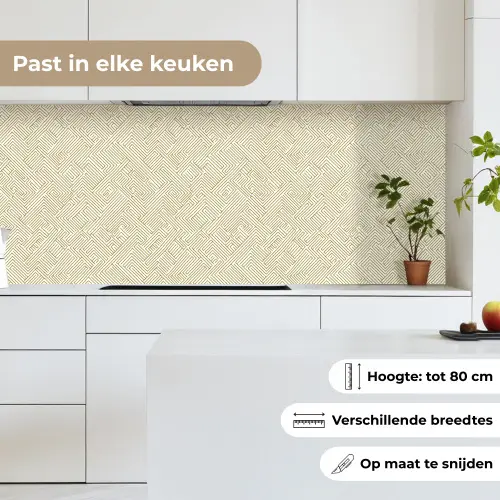 Geometrisch - Lijnen - Groen keuken achterwand 2 middel 871 -sfeer4_NL
