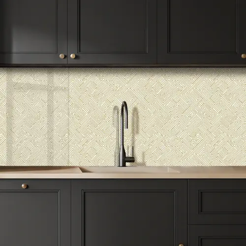 Geometrisch - Lijnen - Groen keuken achterwand 2 middel 871 -sfeer1