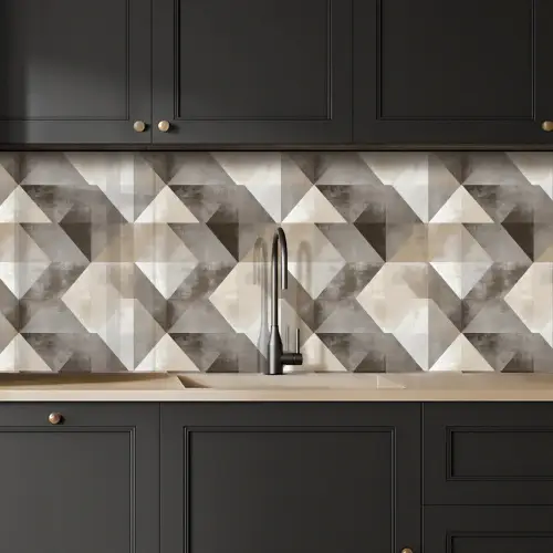 Geometrisch - Motief - Aardetinten keuken achterwand 2 middel 871 -sfeer1