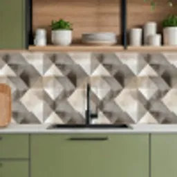 Geometrisch - Motief - Aardetinten keuken achterwand 2 middel 871 -sfeer3