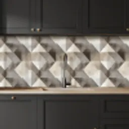 Geometrisch - Motief - Aardetinten keuken achterwand 2 middel 871 -sfeer1