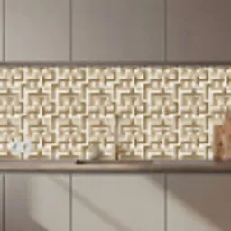 Geometrisch - Retro - Bruin keuken achterwand 2 middel 871 zz_3dshopping