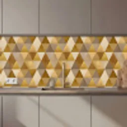 Geometrisch - Driehoek - Goud keuken achterwand 2 middel 871 zz_3dshopping