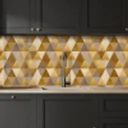 Geometrisch - Driehoek - Goud keuken achterwand 2 middel 871 -sfeer1