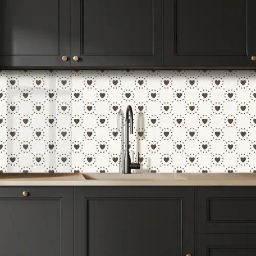 Geometrie - Lijn - Hart - Patroon keuken achterwand 2 middel 871 -sfeer1