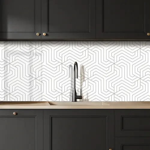 Geometrie - Lijn - Patroon keuken achterwand 2 middel 871 -sfeer1