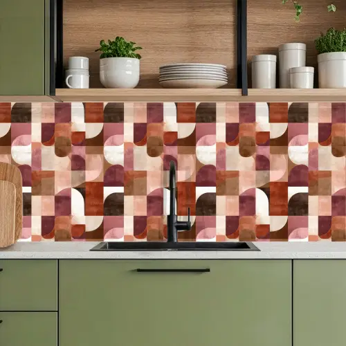 Geometrie - Modern - Retro keuken achterwand 2 middel 871 -sfeer3