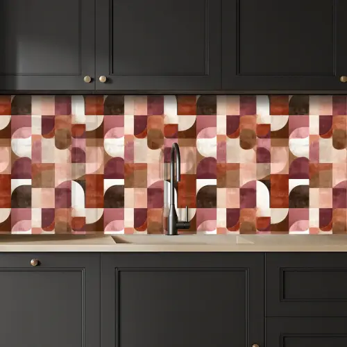 Geometrie - Modern - Retro keuken achterwand 2 middel 871 -sfeer1