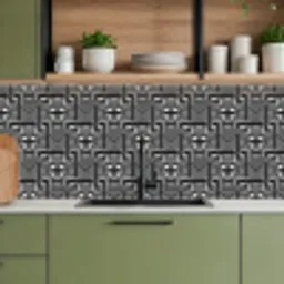 Geometrie - Patroon - Zwart keuken achterwand 2 middel 871 -sfeer3