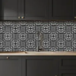 Geometrie - Patroon - Zwart keuken achterwand 2 middel 871 -sfeer1