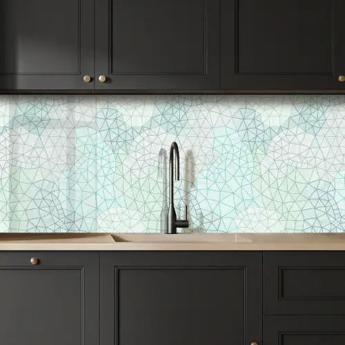 Geometrie - Patroon - Groen keuken achterwand 2 middel 871 -sfeer1