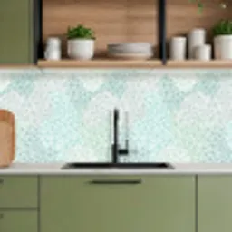Geometrie - Patroon - Groen keuken achterwand 2 middel 871 -sfeer3