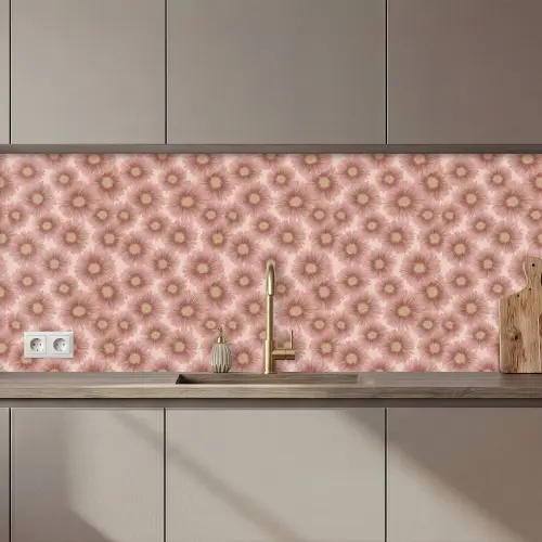 Gerbera - Bloemen - Roze keuken achterwand 2 middel 871 zz_3dshopping