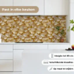 Ginkgo - Bladeren - Goud keuken achterwand 2 middel 871 -sfeer4_NL