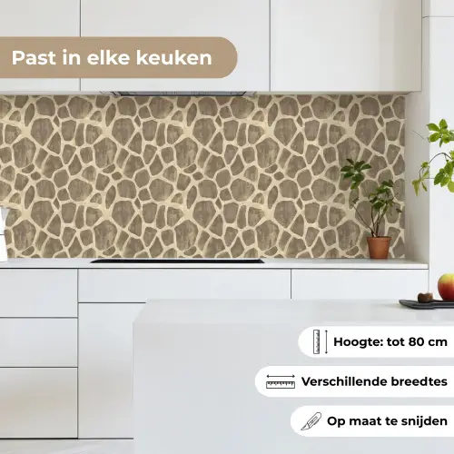 Giraf - Patroon - Beige - Bruin keuken achterwand 2 middel 871 -sfeer4_NL