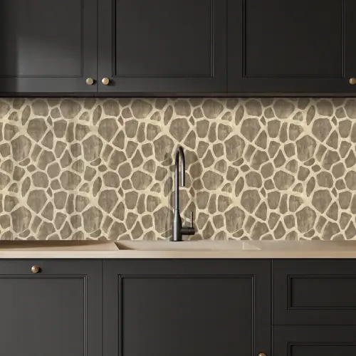 Giraf - Patroon - Beige - Bruin keuken achterwand 2 middel 871 -sfeer1