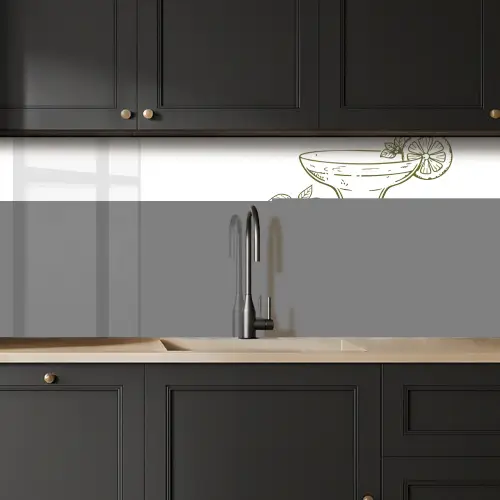 Glazen - Cocktails - Groen keuken achterwand 2 middel -sfeer1