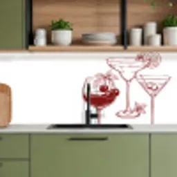 Glazen - Cocktails - Rood keuken achterwand 2 middel -sfeer3
