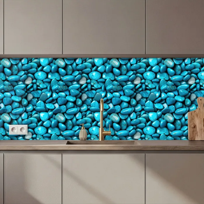 Glanzende - Blauwe - Stenen keuken achterwand 2 middel 871 zz_3dshopping