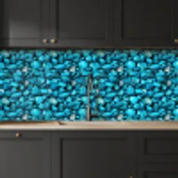 Glanzende - Blauwe - Stenen keuken achterwand 2 middel 871 -sfeer1