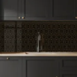 Goud - Zwart - Diamant keuken achterwand 2 middel 871 -sfeer1