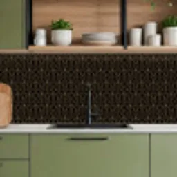 Goud - Zwart - Lijnen keuken achterwand 2 middel 871 -sfeer3