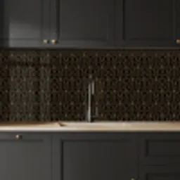 Goud - Zwart - Lijnen keuken achterwand 2 middel 871 -sfeer1