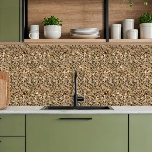Graniet  - Beige - Patroon keuken achterwand 2 middel 871 -sfeer3