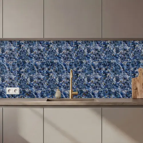 Graniet - Blauw - Koel keuken achterwand 2 middel 871 zz_3dshopping