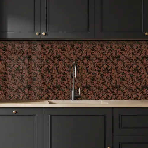 Graniet - Rood - Zwart keuken achterwand 2 middel 871 -sfeer1