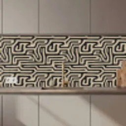 Grafisch - Lijnen - Zwart keuken achterwand 2 middel 871 zz_3dshopping