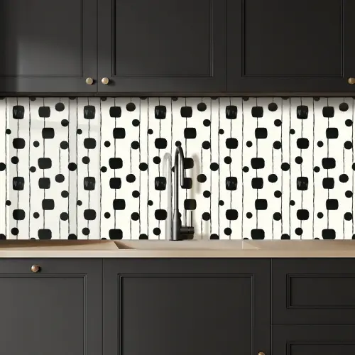 Grafisch - Modern - Zwart keuken achterwand 2 middel 871 -sfeer1