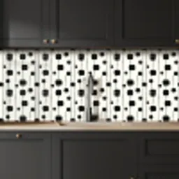 Grafisch - Modern - Zwart keuken achterwand 2 middel 871 -sfeer1