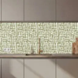 Grafisch - Patroon - Groen keuken achterwand 2 middel 871 zz_3dshopping