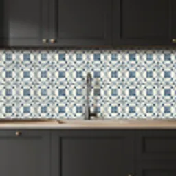 Grafisch - Tegel - Blauw keuken achterwand 2 middel 871 -sfeer1