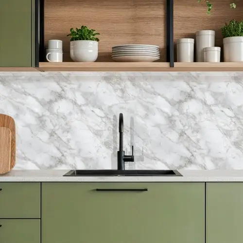 Grijs - Wit - Marmer keuken achterwand 2 middel 871 -sfeer3