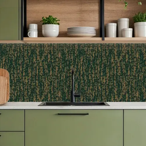Groen - Bruin - Vlekken - Roest keuken achterwand 2 middel 871 -sfeer3
