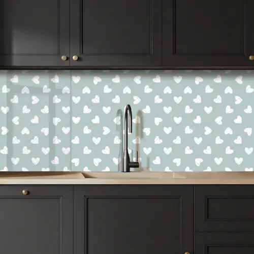Groen - Design - Geometrie - Patroon keuken achterwand 2 middel 871 -sfeer1