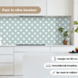 Groen - Design - Geometrie - Patroon keuken achterwand 2 middel 871 -sfeer4_NL