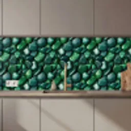 Groen - Glanzende - Kiezels keuken achterwand 2 middel 871 zz_3dshopping
