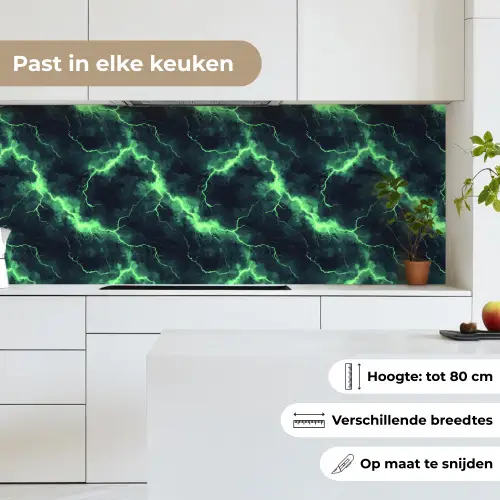 Groen - Bliksem - Storm keuken achterwand 2 middel 871 -sfeer4_NL